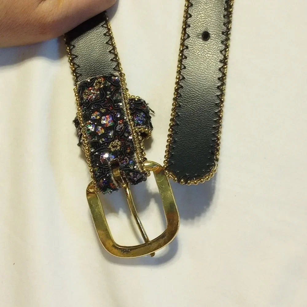 Sparkling and Gold Toned Women's Belt